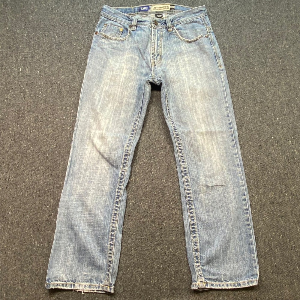 Jordan Craig Slim Fit Jeans 34 Mens‎ Blue Streetwear Contrast Stitch Denim Pants